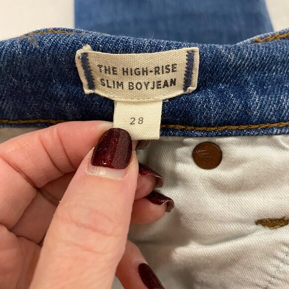 Madewell The High-Rise Slim Boyjean Size 28.‎ - Picture 6 of 9